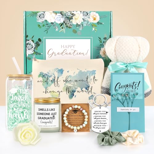 Joyseller Graduation Gifts, 10 in 1 Pratical Grad Gift Basket  - Green