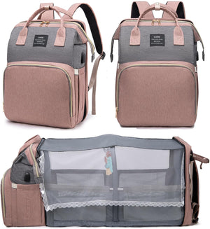 houscly Diaper Bag Backpack with Changing Station, 25L Large Capacity