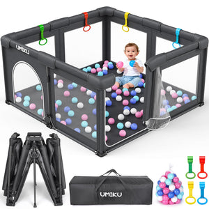 Baby Playpen Play Pen Foldable Playpen for Babies and Toddler 2 Entry 50X50