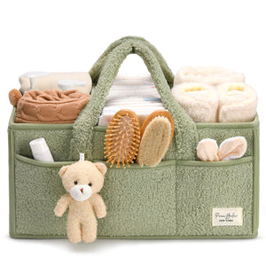 Diaper Caddy Organizer for Changing Table, Storage Basket for Wipes, Gift for Baby Shower, Car Organizer, Nursery Organizer, Portable Storage