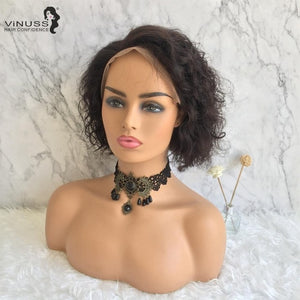 Perruque lace frontal cheveux  court