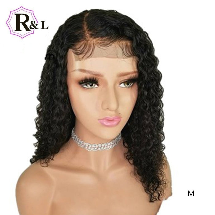Curly human hair lace frontal wig/Brazilian