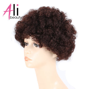 Curly human hair lace frontal wig