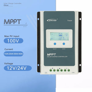 MPPT EPever Solar Charge Controller 40A 30A 20A 10A Tracer AN Series Back-light LCD Regulator for Lead-acid Lithium-ion Battery