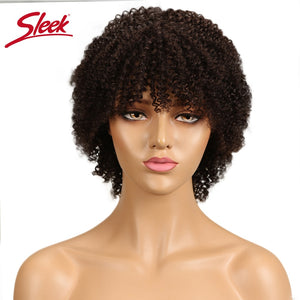 Curly Brazilian human hair lace frontal wig